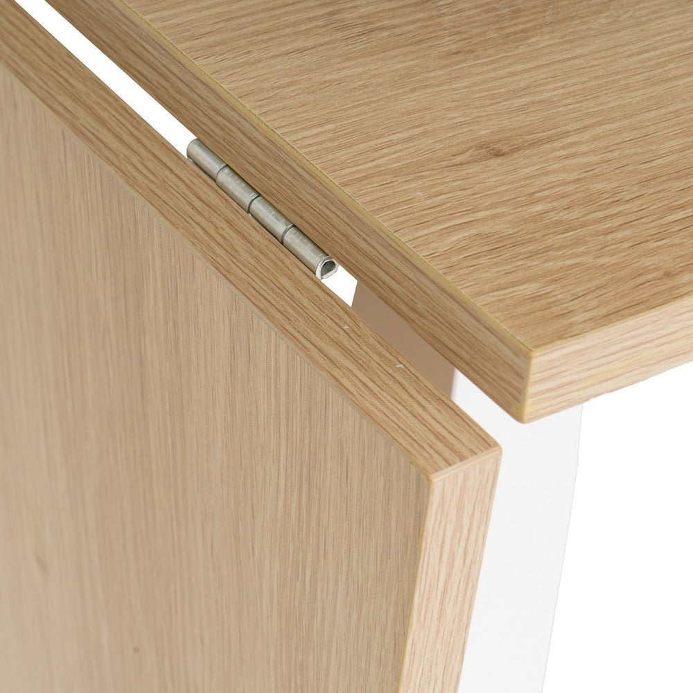 Mesa de cocina extensible blanca de 138cm