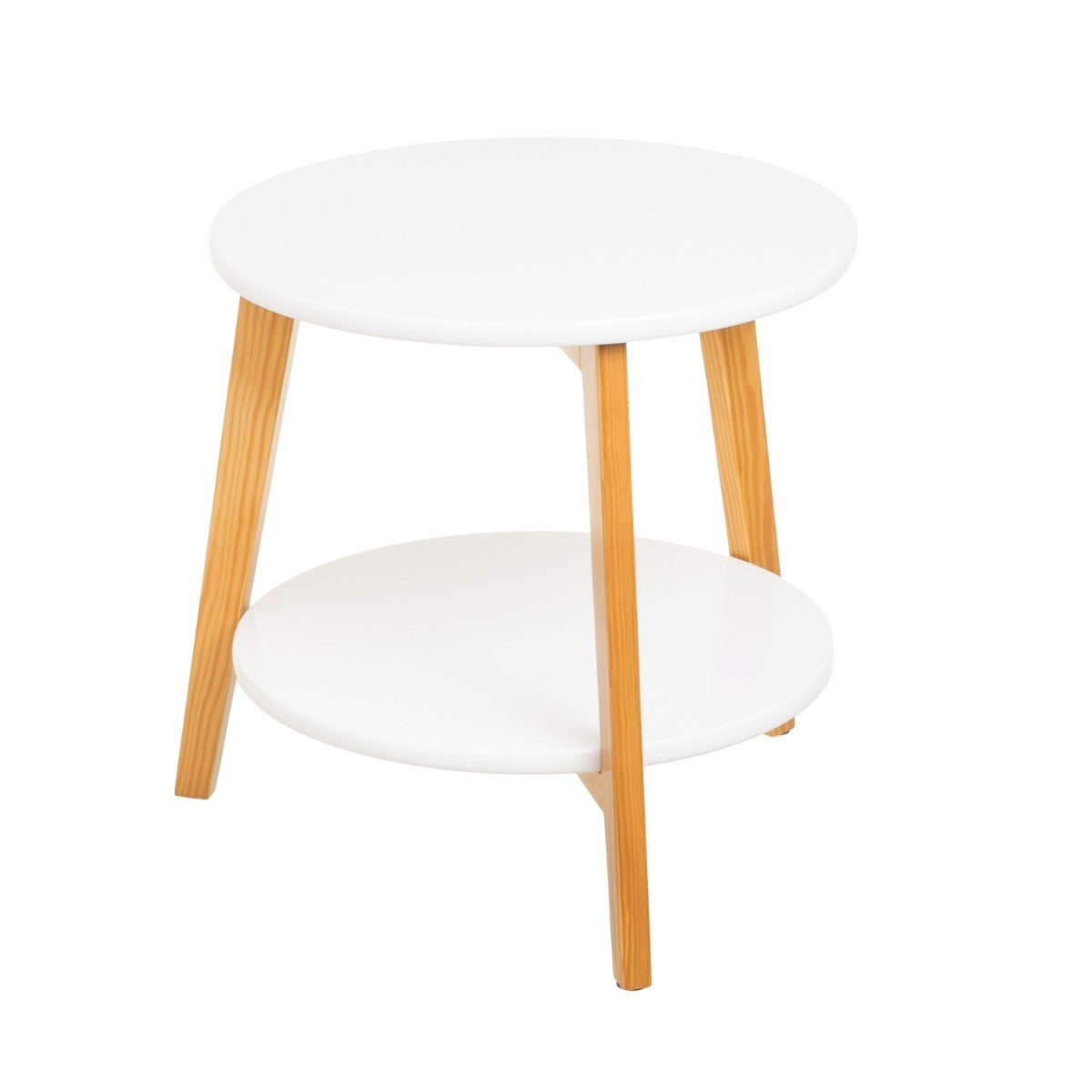 Set de 2 mesas auxiliares blancas