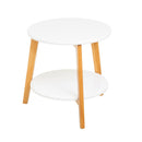 Set de 2 mesas auxiliares blancas