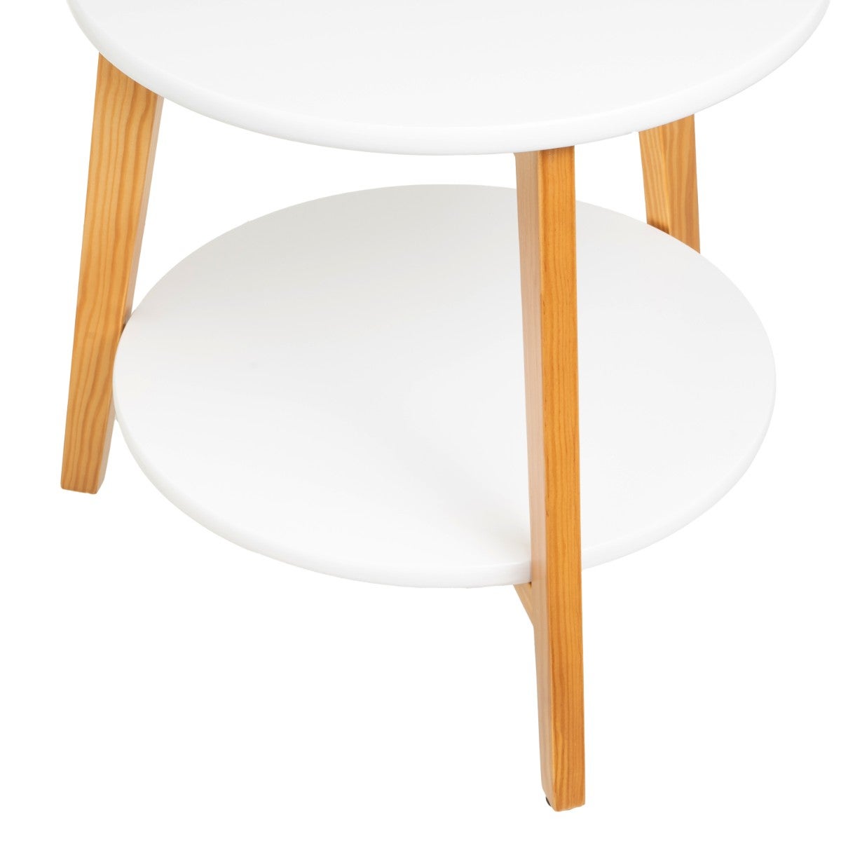 Set de 2 mesas auxiliares blancas