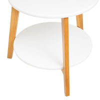 Set de 2 mesas auxiliares blancas