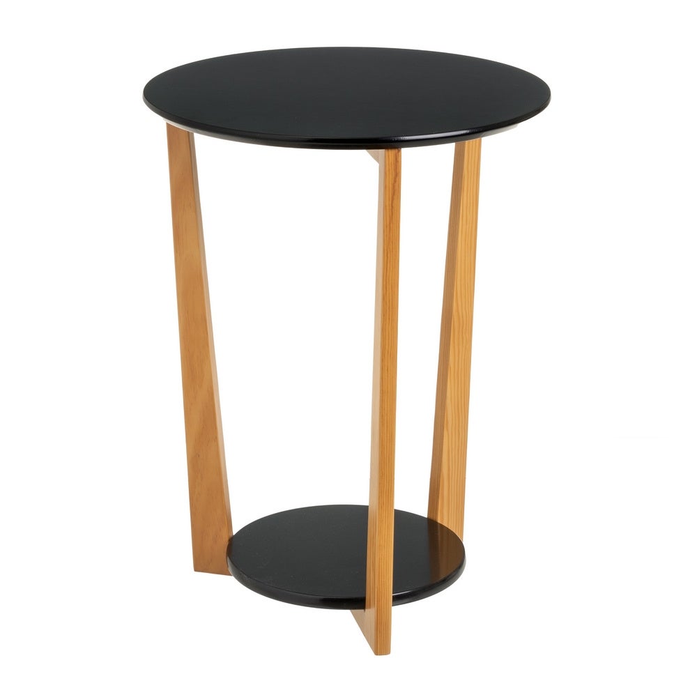 Mesa Auxiliar Negra de Madera Laminada-Pino 45x45x60 cm