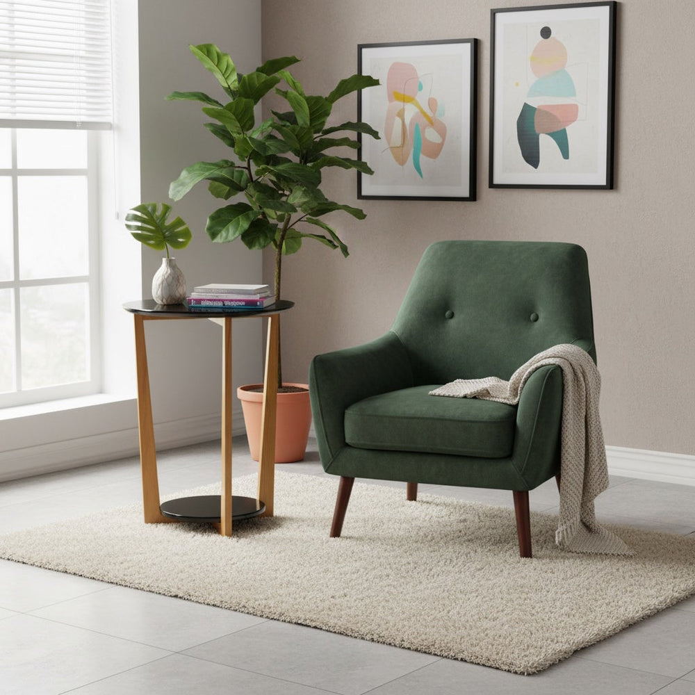 Mesa Auxiliar Negra de Madera Laminada-Pino 45x45x60 cm