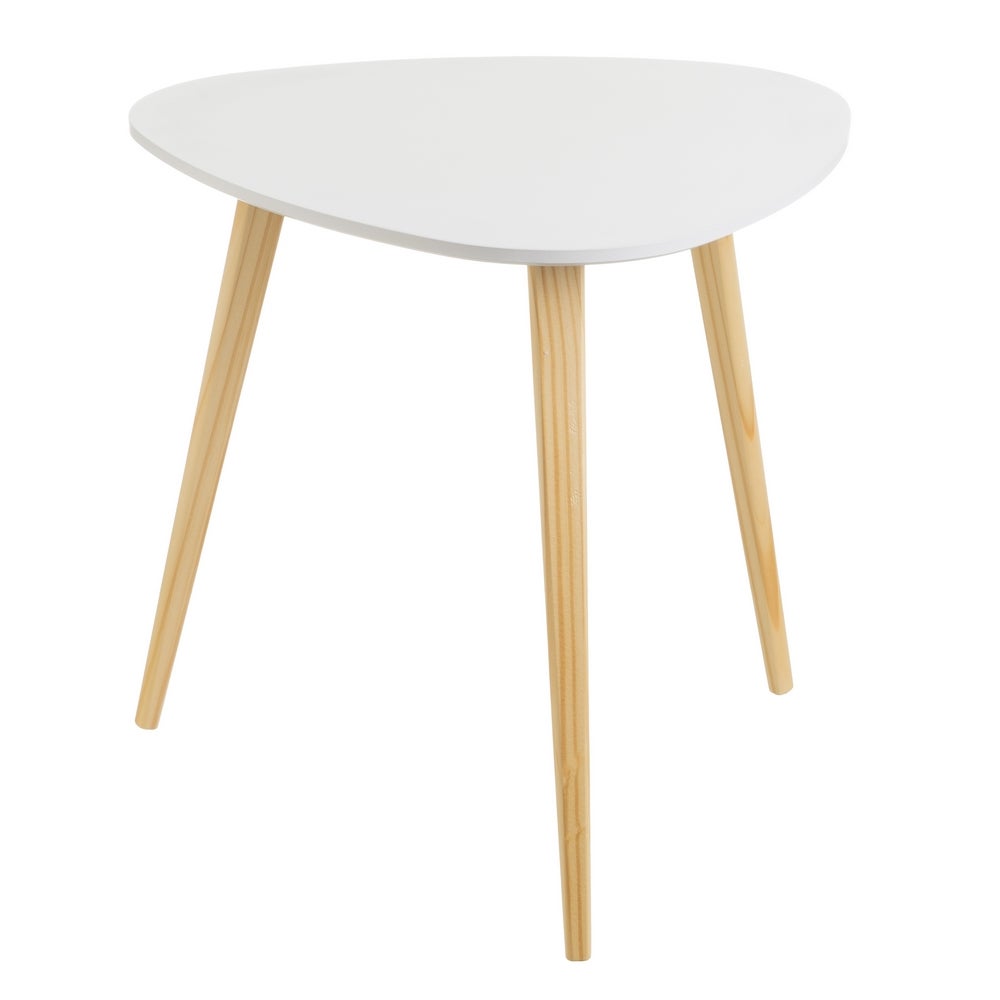 Set de 2 mesas auxiliares nido blancas