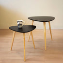 Set de 2 mesas auxiliares nido negras