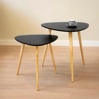 Set de 2 mesas auxiliares nido negras