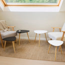 Set de 2 mesas auxiliares nido negras