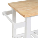 Carro de cocina de madera de pino blanco y natural