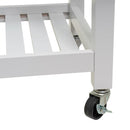 Carro de cocina de madera de pino blanco y natural