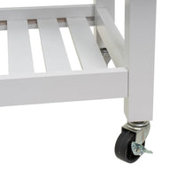 Carro de cocina de madera de pino blanco y natural