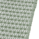 Manta verde de 130x160 cm con flecos