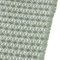 Manta verde de 130x160 cm con flecos