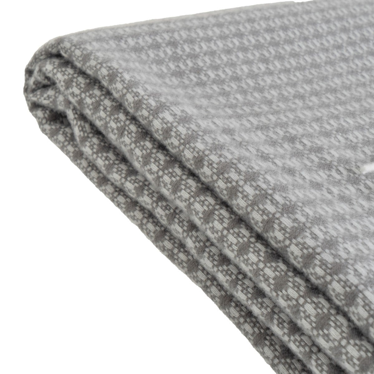 Manta gris de 130x160 cm con flecos