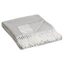 Manta gris de 130x160 cm con flecos