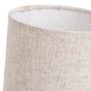 Lámpara de mesa de MDF oscura con pantalla de lino de 37x16  cm