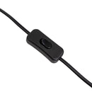 Lámpara de mesa de madera oscura con pantalla de lino