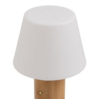 Lámpara LED de bambú marrón