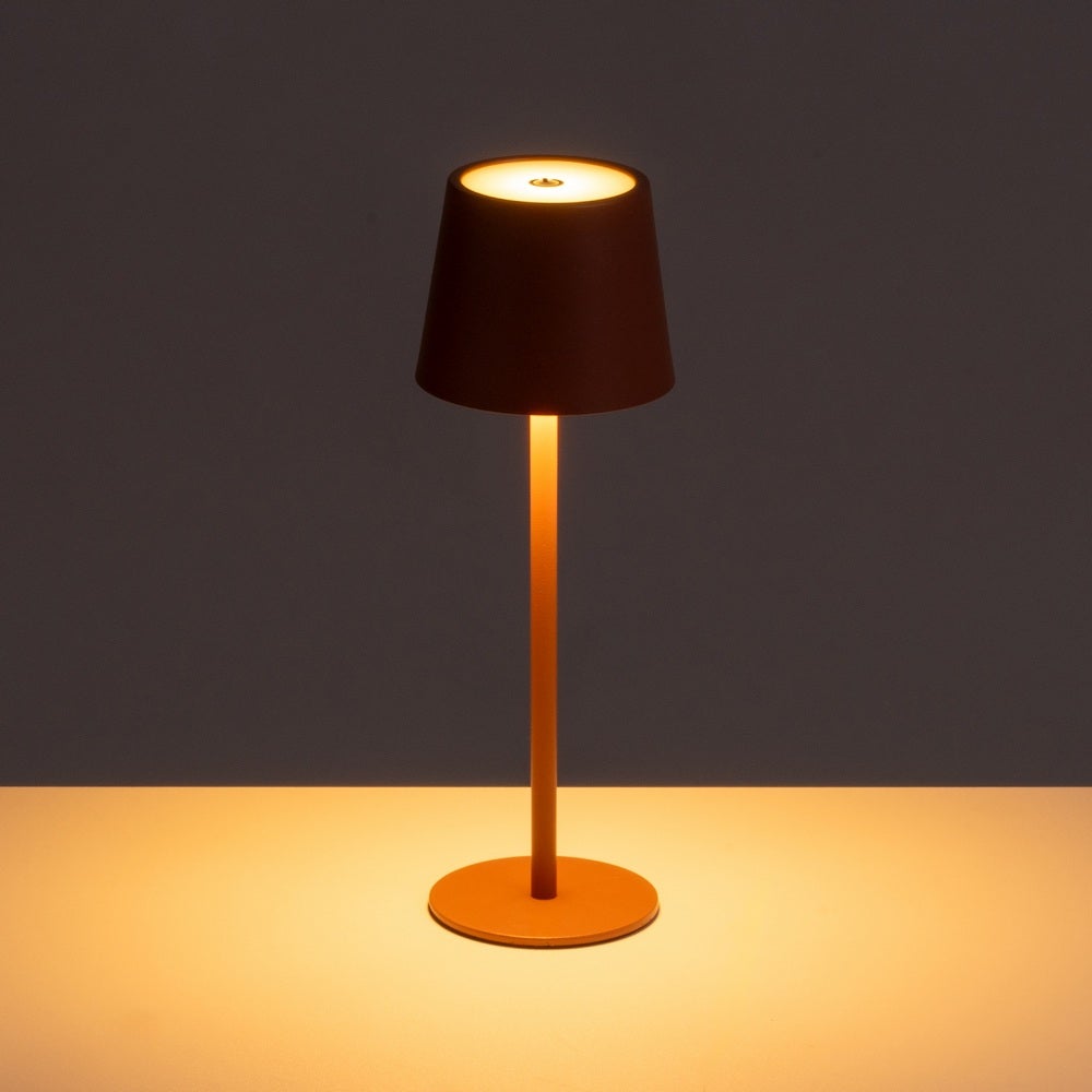 Lámpara LED de metal taupe de 27cm