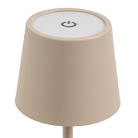 Lámpara LED de metal beige de 9 cm