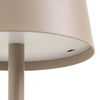Lámpara LED de metal beige de 9 cm