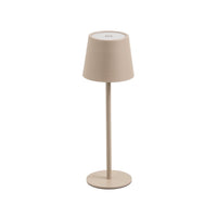 Lámpara LED de metal beige de 9 cm