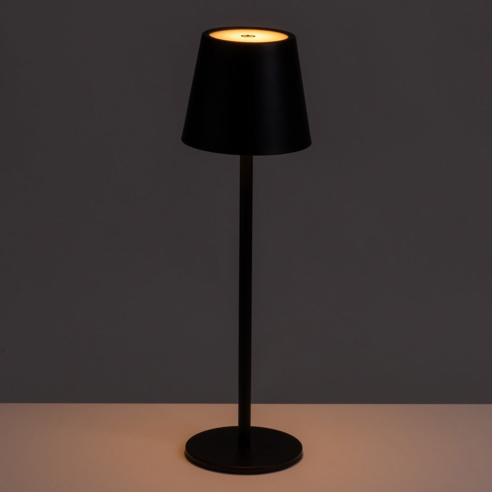 Lámpara LED de metal negro de 11 cm