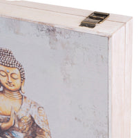 Tapa para contador Buda sentado gris y dorado