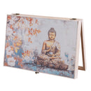 Tapa para contador Buda sentado gris y dorado