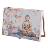 Tapa para contador Buda sentado gris y dorado