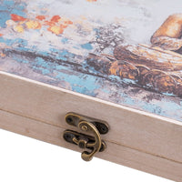 Tapa para contador Buda sentado gris y dorado