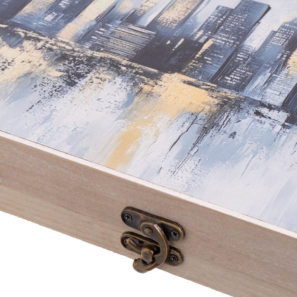 Tapa para contador New York gris y amarillo