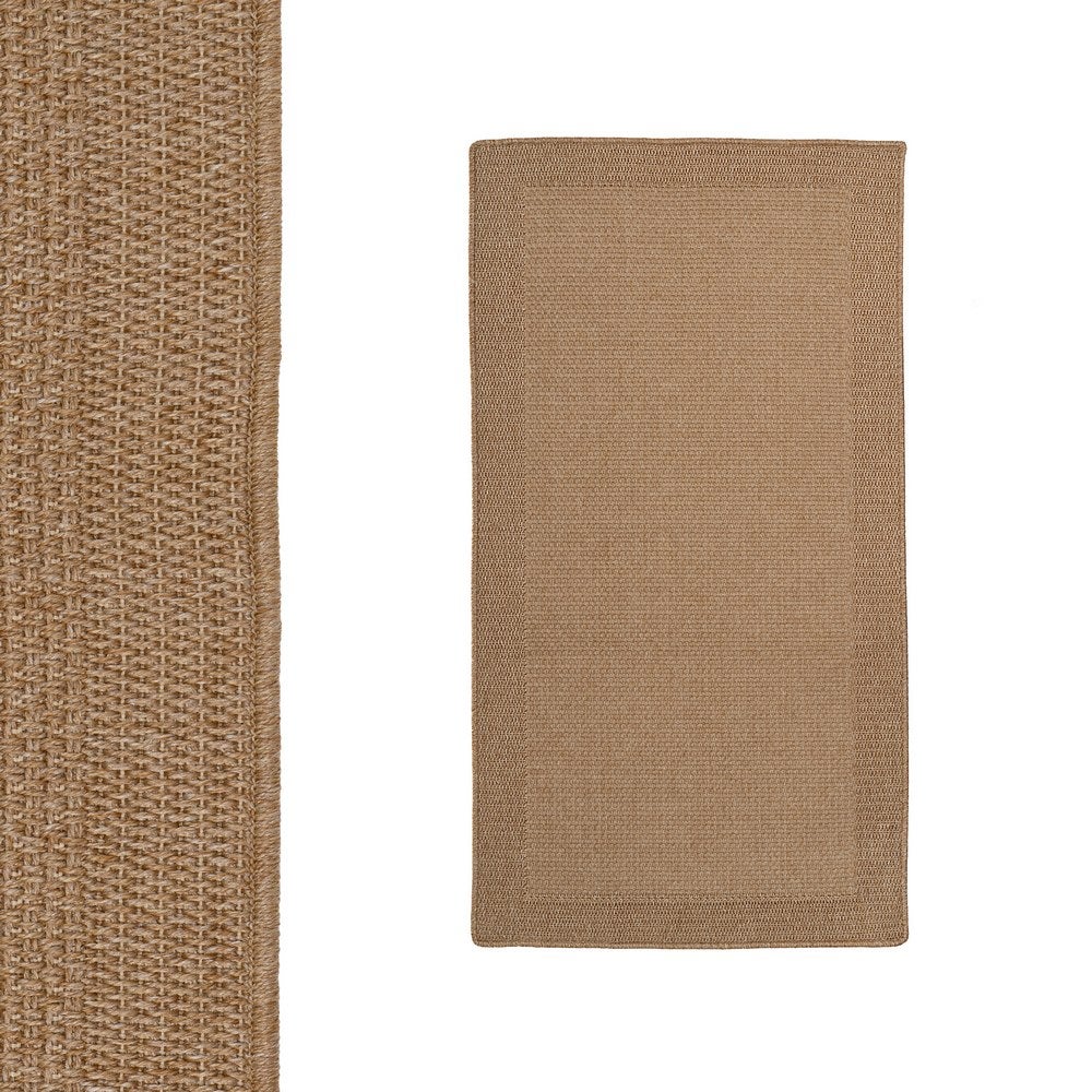 Alfombra de Polipropileno Beige para Exterior 80x150 cm