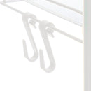 Carro de cocina multiusos de metal blanco