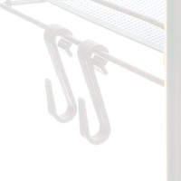 Carro de cocina multiusos de metal blanco