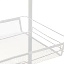 Carro de cocina multiusos de metal blanco