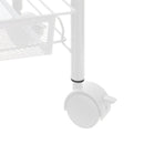 Carro de cocina multiusos de metal blanco