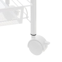 Carro de cocina multiusos de metal blanco