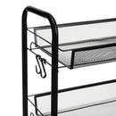 Carro de cocina multiusos de metal negro