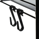 Carro de cocina multiusos de metal negro