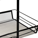 Carro de cocina multiusos de metal negro