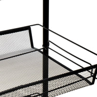 Carro de cocina multiusos de metal negro