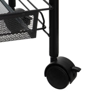 Carro de cocina multiusos de metal negro