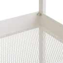 Carro de cocina multiusos de metal blanco