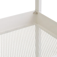 Carro de cocina multiusos de metal blanco