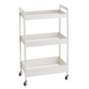 Carro de cocina multiusos de metal blanco