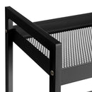 Carro de cocina multiusos de metal negro