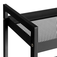 Carro de cocina multiusos de metal negro