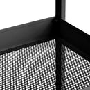 Carro de cocina multiusos de metal negro