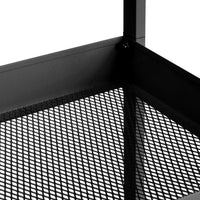 Carro de cocina multiusos de metal negro