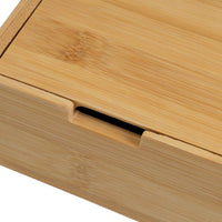 Organizador de Cosmeticos de Bambú con Espejo 25x13x8 cm